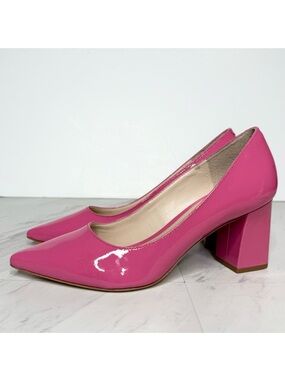 Marc Fisher Zala Pink Patent Leather Pointy Toe Pump 7M